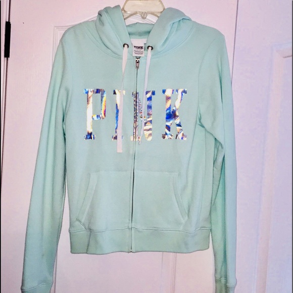 VS PINK hoodie mint green. Size S - Picture 1 of 2